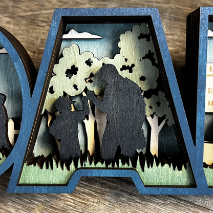 Baseball Dad Christmas Ornament | 3D Wooden Keepsake