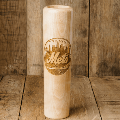 baseball bat mug new york mets circle