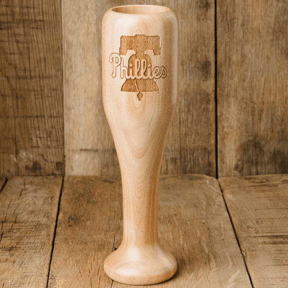 baseball bat wine glass philadelphia phillies bell full