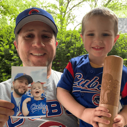 photo on baseball bat mug